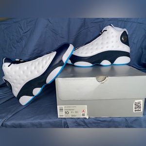 New in box Jordan 13 white/ Drk powder blue size:10men’s